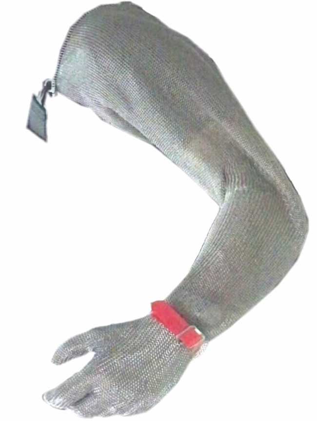 Stainless steel arm sleeve with full hand glove and Y adjusta